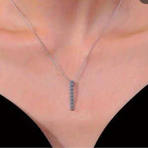 Sterling Moissanite necklace. NEW w/o tags